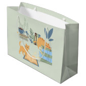 猫と猫 ラージペーパーバッグ (裏面アングル)