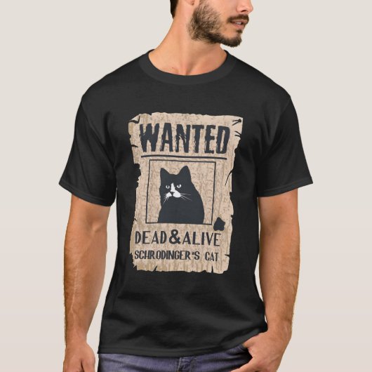 猫と生き残ったシュレディンガーの猫 Tシャツ (正面)