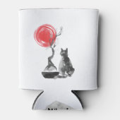 猫と盆栽、ブッダ引用文 缶クーラー (正面)