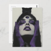 猫と目の合う人 ポストカード (正面/裏面)