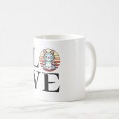 猫と瞑想を愛する コーヒーマグカップ (正面右)