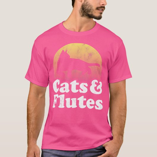 猫と笛 Tシャツ (正面)