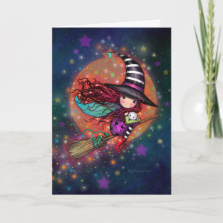 猫と箒に咲く小さな魔女 カード