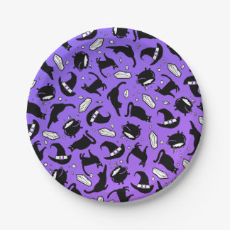 猫と結晶と釜 – 紙プレート ペーパープレート