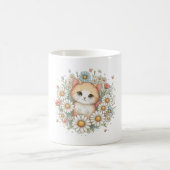 猫と花のコーヒーマグ コーヒーマグカップ (中央)