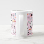 猫と花の模様 ジャンボコーヒーマグカップ (裏面)