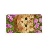 猫と花の間by Louis Wain ラベル (正面)