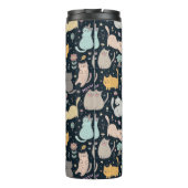 猫と花デザイン熱タンブラー タンブラー (裏面)