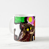 猫と花 コーヒーマグカップ (正面左)