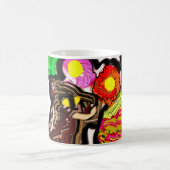 猫と花 コーヒーマグカップ (中央)