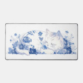 猫と花 デスクマット (正面)