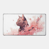 猫と花 デスクマット (正面)