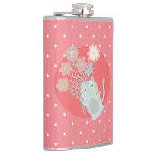 猫と花 フラスク (右)