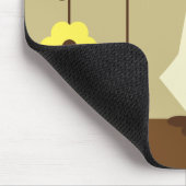 猫と花 マウスパッド (コーナー)