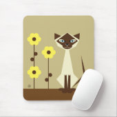 猫と花 マウスパッド (マウス)