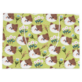 猫と花 ラージペーパーバッグ (裏面)