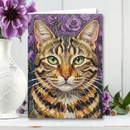 猫と花 | 姉の誕生日おめでとう カード
