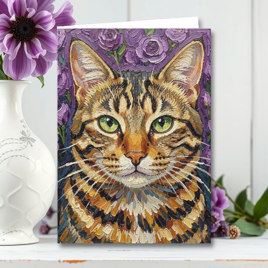 猫と花 | 姉の誕生日おめでとう カード
