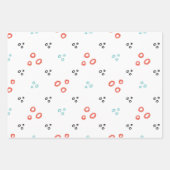 猫と虹のパターン ラッピングペーパーシート (正面2)