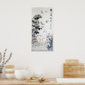 猫と蝶、徐区（朱淮連） ポスター (キッチン)