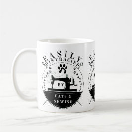 猫と裁縫に夢中になりがち コーヒーマグカップ