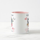 猫と裁縫に気を使われる – 裁縫猫 マグカップ (中央)