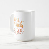 猫と話しかける コーヒーマグカップ (正面左)