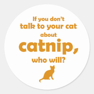 "猫と話そう..." ラウンドシール