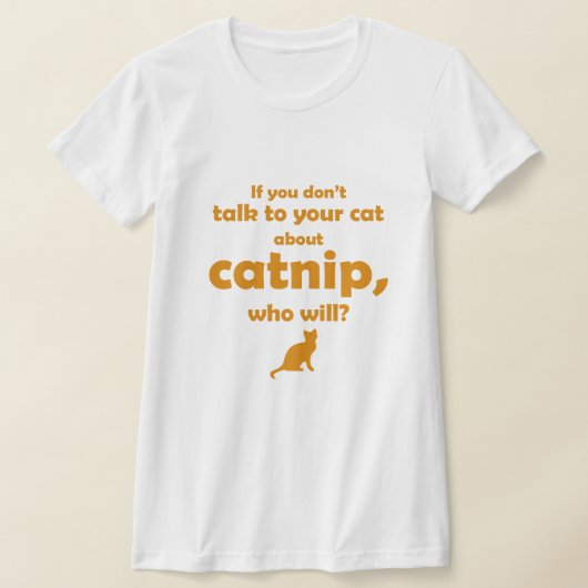 "猫と話そう..." Tシャツ (レイダウン)