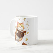 猫と読書する宇宙空間 Booktok ダークアカデミア コーヒーマグカップ (正面左)