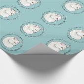 猫と足のプリント包装紙 ラッピングペーパー (角)