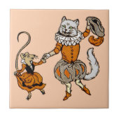 猫と踊り タイル (正面)