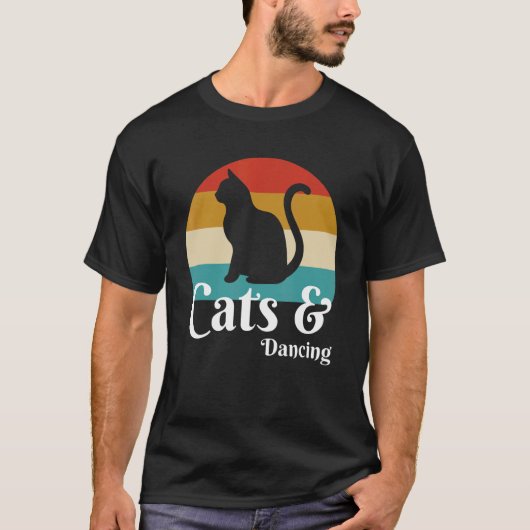 猫と踊り Tシャツ (正面)