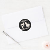 猫と運動学が好き ラウンドシール (封筒)