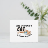 猫と過ごした時間は無駄にはならない。 ポストカード (スタンド正面)