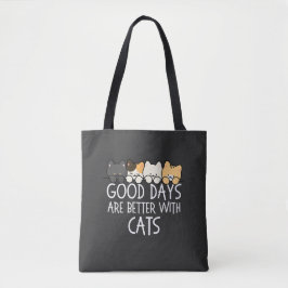 猫と過ごす日々は幸せ 猫好きのためのナチュラルなデザイン トートバッグ