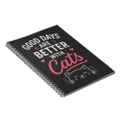 猫と過ごす日々は最高 Typography ノートブック (右側)