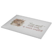 猫と過ごす時間が、決して可愛い水色を無駄にしなかった カッティングボード (角)