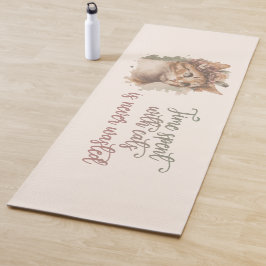 猫と過ごす時間のかわいい猫の水彩画デザイン ヨガマット