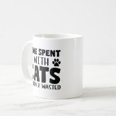 猫と過ごす時間は無駄ではない コーヒーマグカップ (正面左)