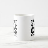 猫と過ごす時間は無駄ではない コーヒーマグカップ (中央)