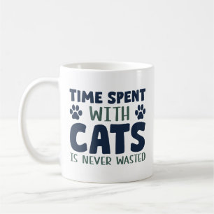 猫と過ごす時間は無駄ではない コーヒーマグカップ