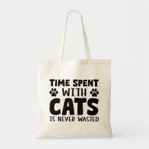 猫と過ごす時間は無駄ではない トートバッグ