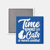 猫と過ごす時間は無駄ではない マグネット (正面/裏面)