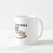 猫と過ごす時間は、決して無駄ではない – コーヒーマグカップ (正面右)