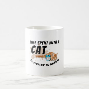 猫と過ごす時間は、決して無駄ではない – コーヒーマグカップ