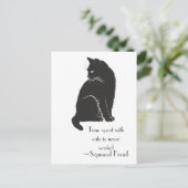 猫と過ごす時間は、決して自由な引用文 ポストカード (スタンド正面)