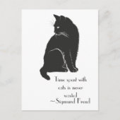 猫と過ごす時間は、決して自由な引用文 ポストカード (正面)