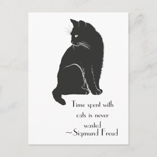 猫と過ごす時間は、決して自由な引用文 ポストカード (正面)