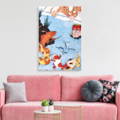 猫と金魚,国芳猫と金魚，国芳，浮世絵 キャンバスプリント (インサイチュ (リビング))